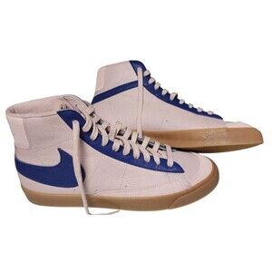 Nike Blazer Mid '77 By You Leather High Tops Size 11.5 Pink/Blue EU 45.5